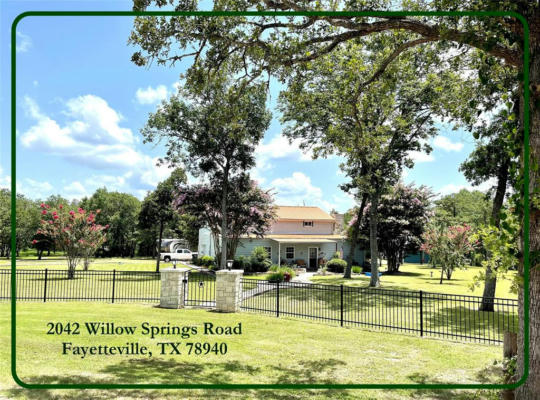 2042 WILLOW SPRINGS RD, FAYETTEVILLE, TX 78940 - Image 1